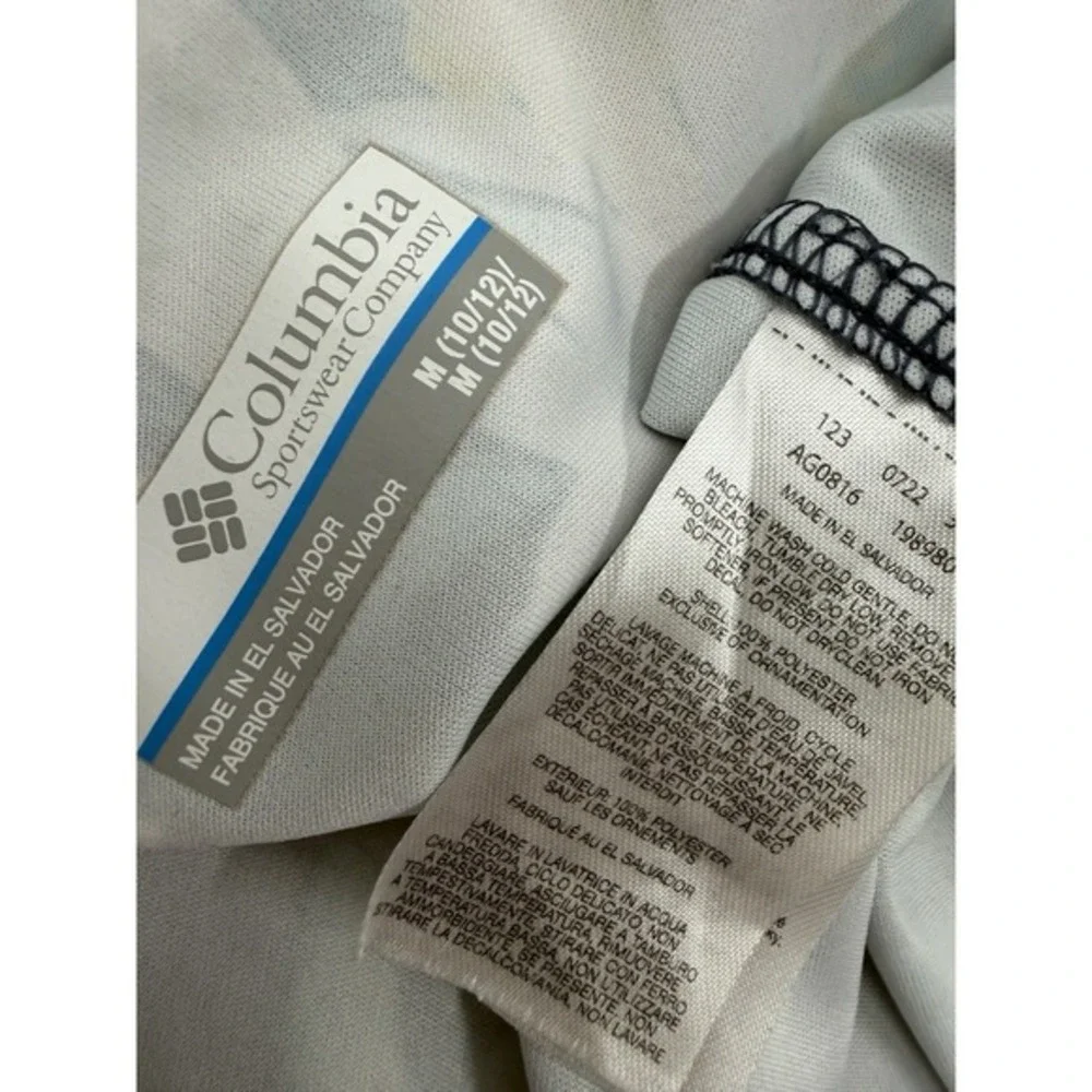 Columbia Girls Parker Ridge Dress Size M 10/12 Resort Vacation Omni-Shade‎ Wick